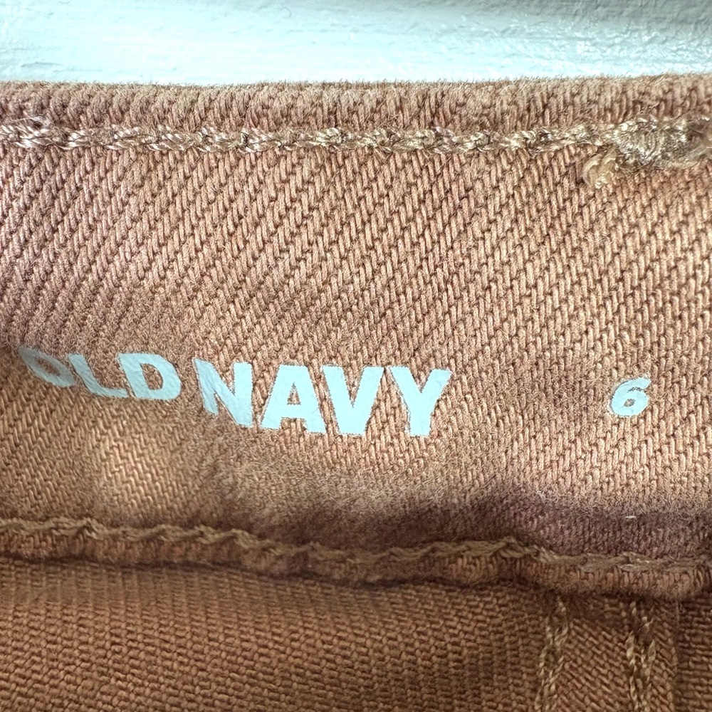 Old Navy Extra High Rise Wide Leg Jeans Brown Size 6 Secret Smooth - Picture 5 of 6